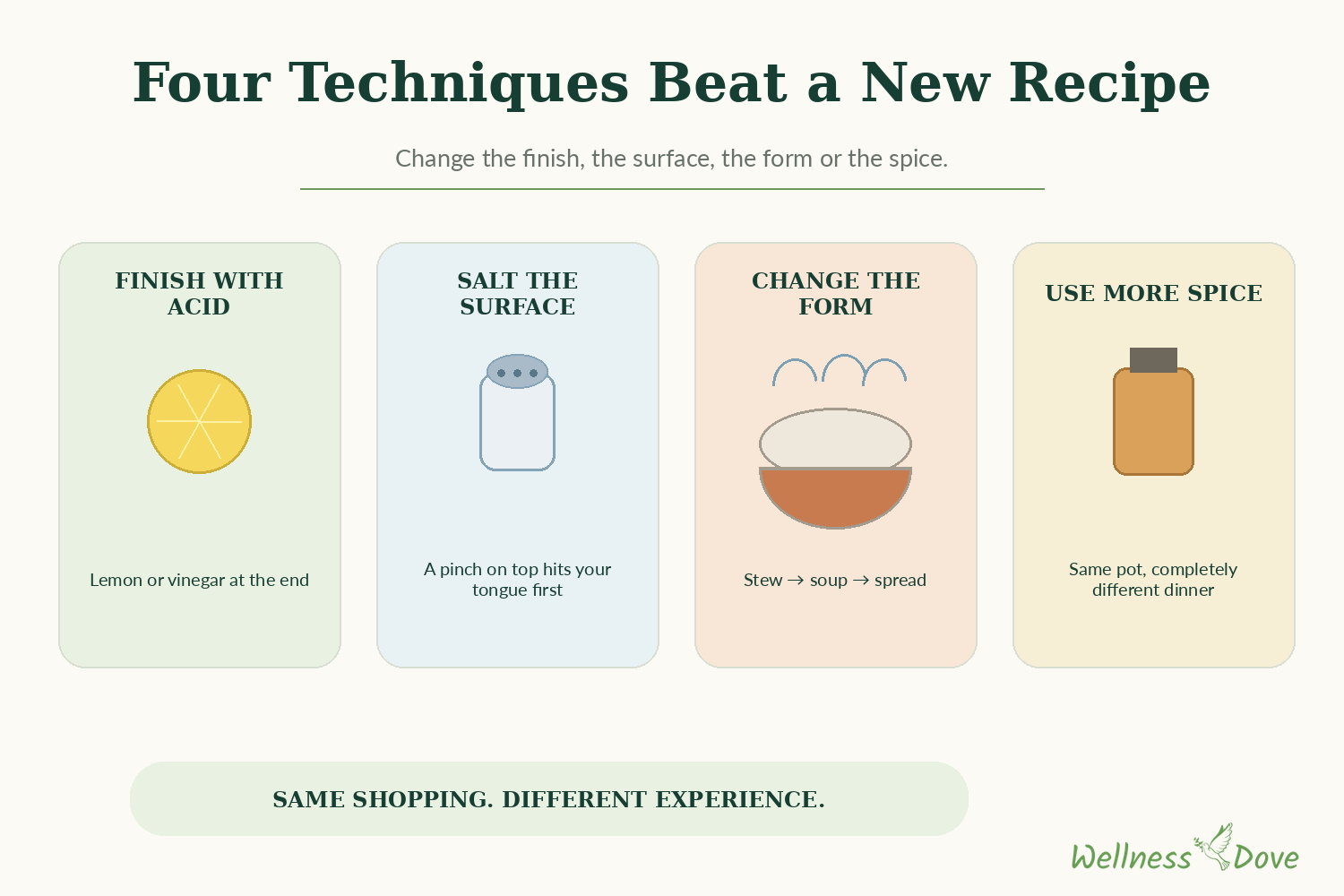 Four techniques that change a meal more than a new recipe does