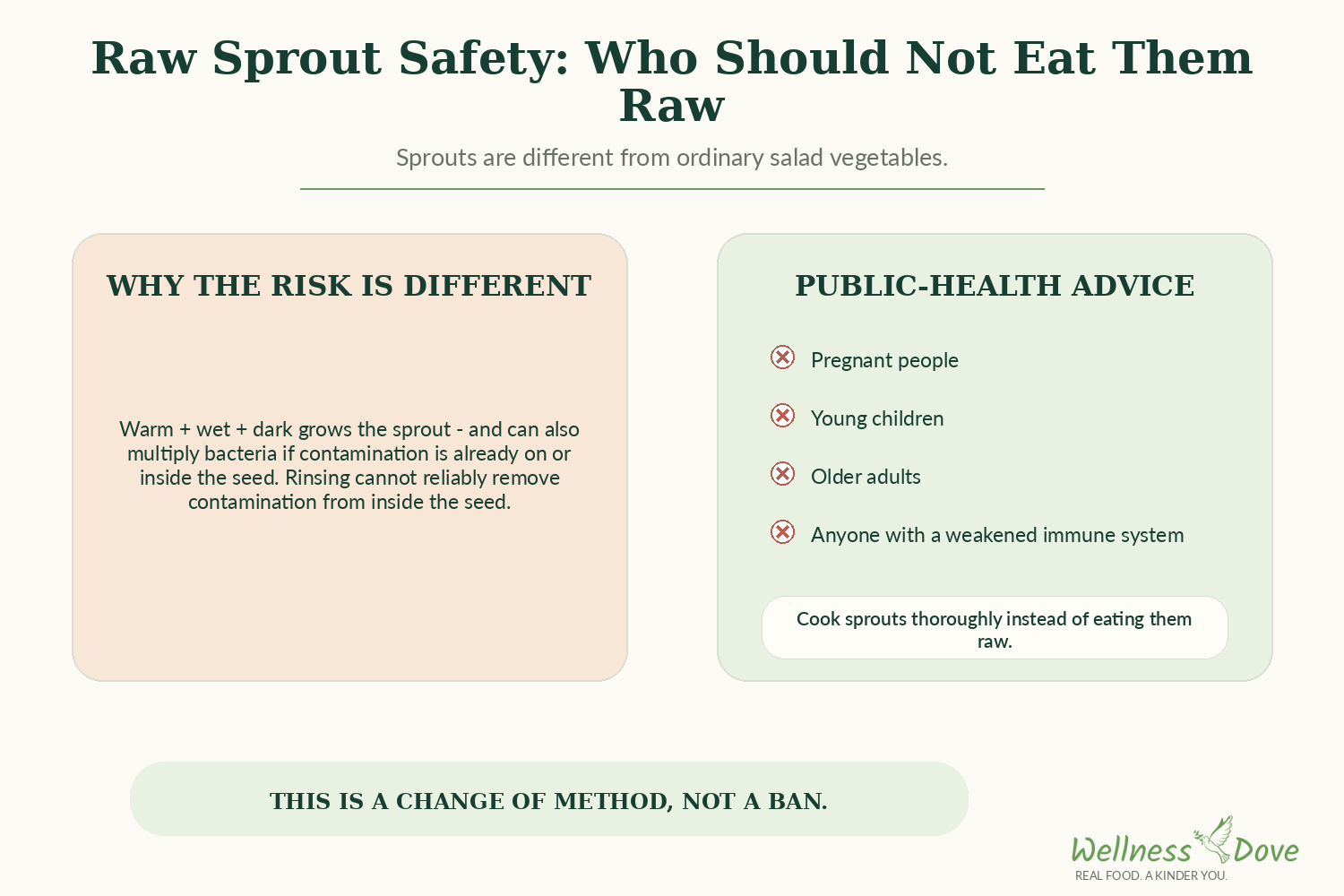Sprout safety and who should not eat raw sprouts