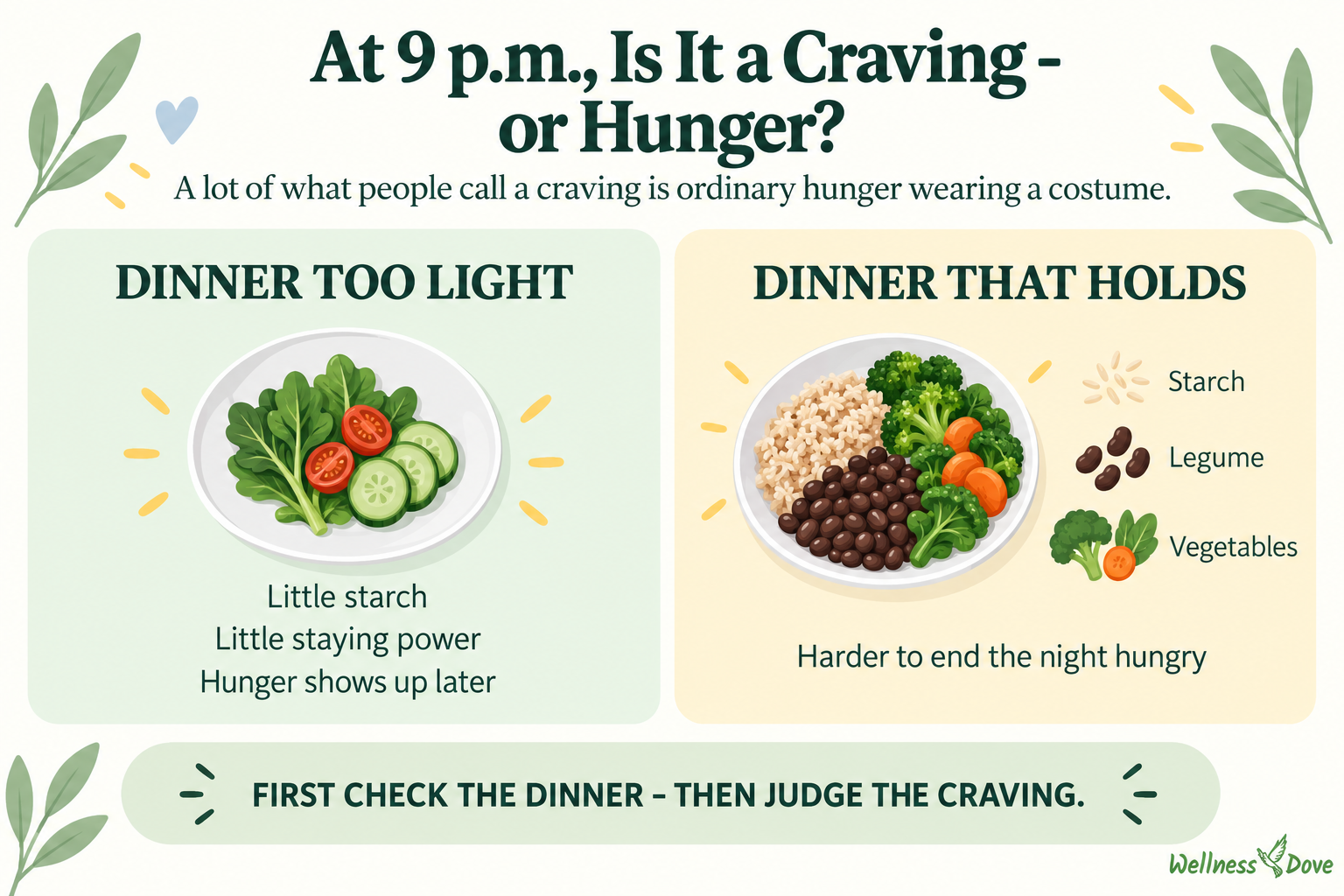Craving or hunger at 9pm