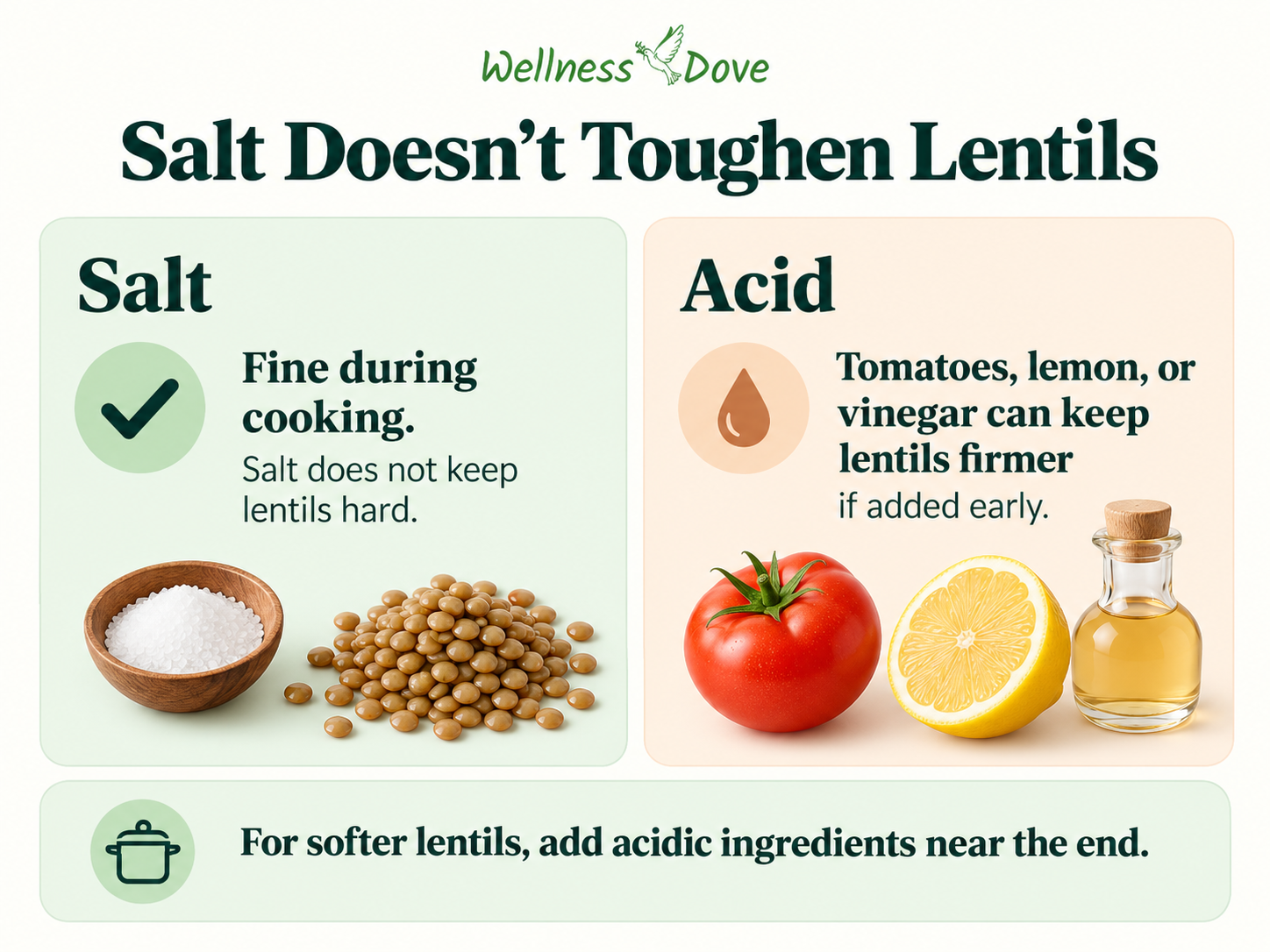 Lentil cooking infographic