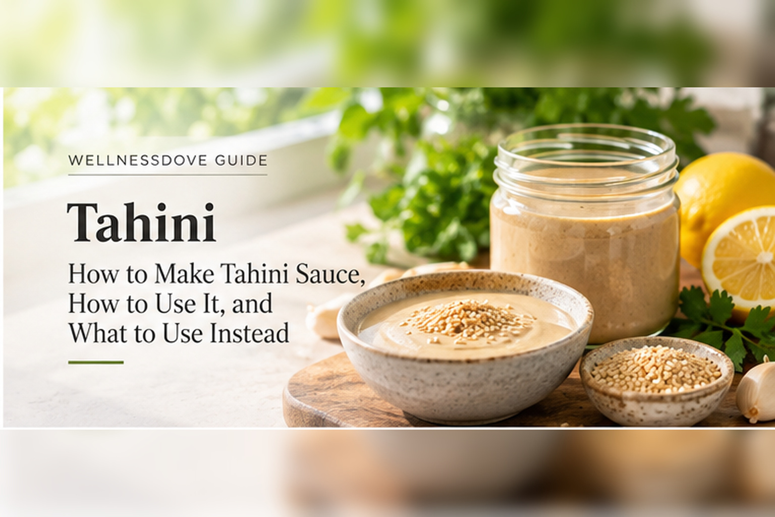 tahini sauce,substitute for tahini,how to make tahini sauce,how to use tahini,tahini sauce for vegetables